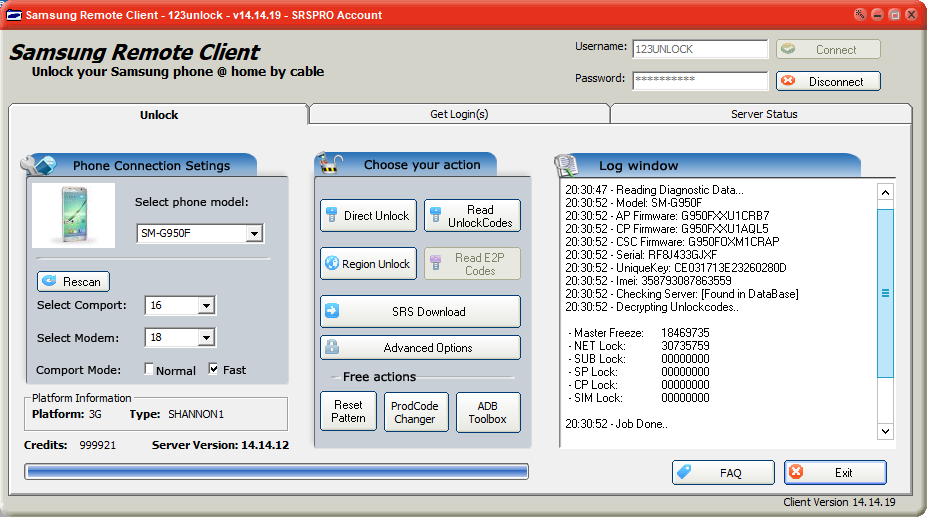 Samsung galaxy server unlock client download